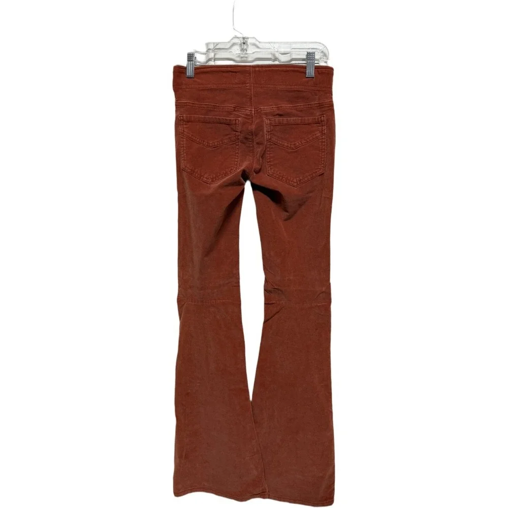 We The Free Free People Corduroy Bell Bottom Pants Size 24 Rust Brown Pull On